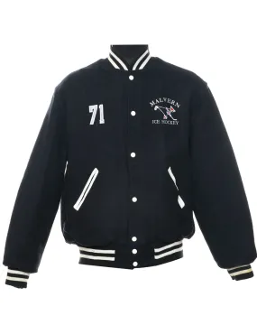 1970s Wool Ice Hockey Team Jacket - L