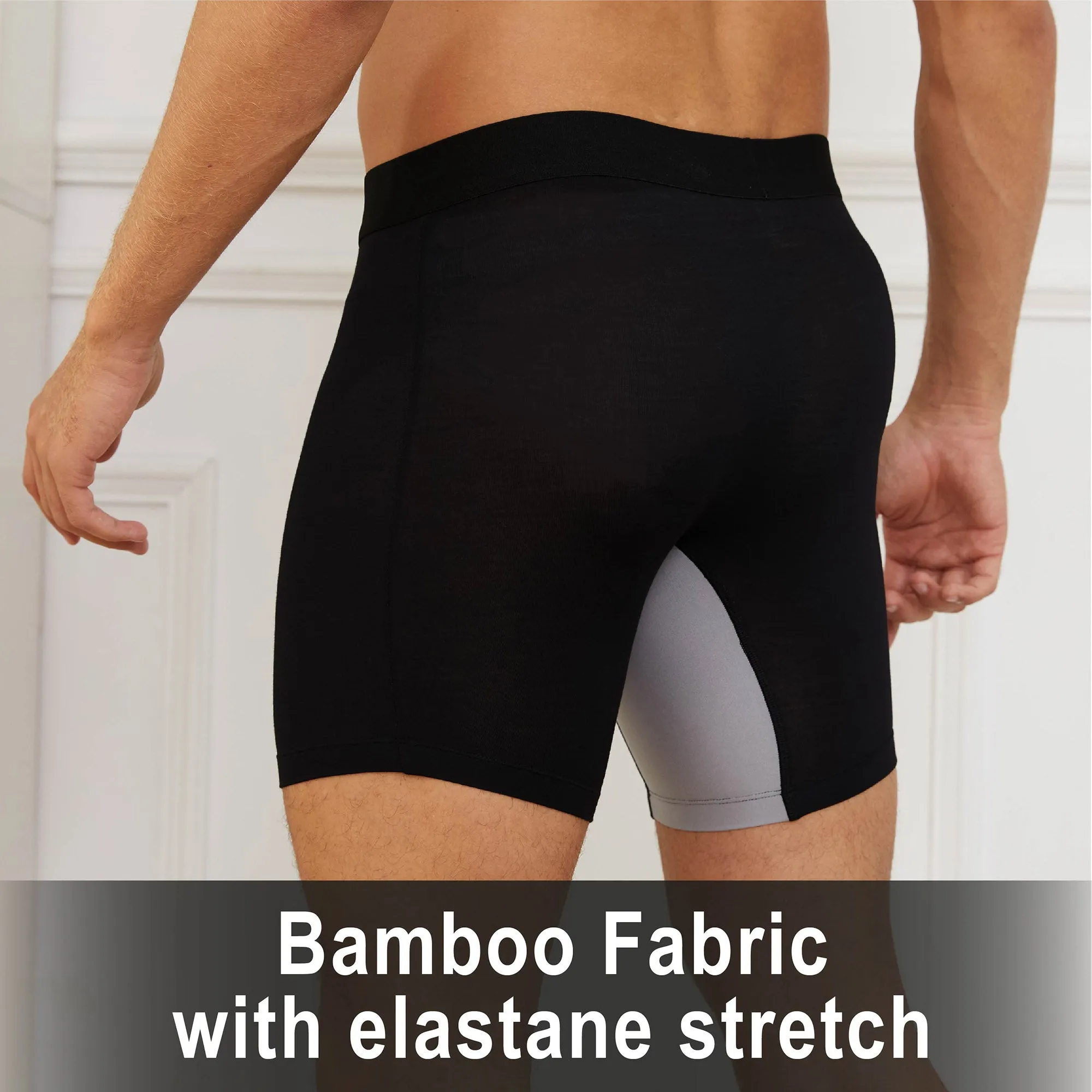 3PK Mens SL Boxer Premium Bamboo Black