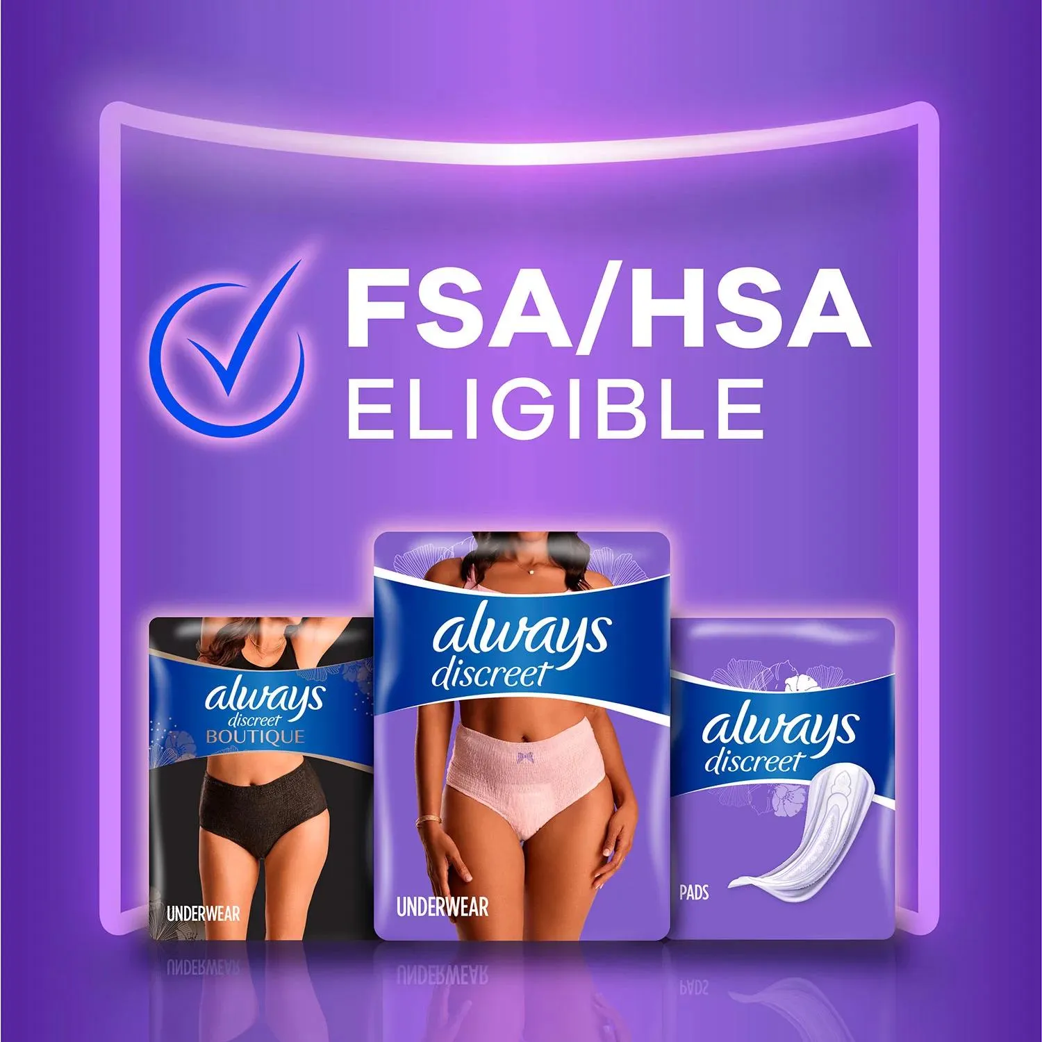 Always Discreet Incontinence Underwear for Women, Maximum, Choose Size