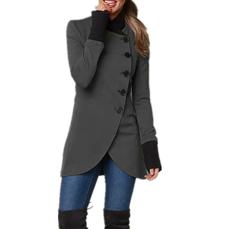 Autumn & Winter Single-Breasted Long-Sleeved Jacket