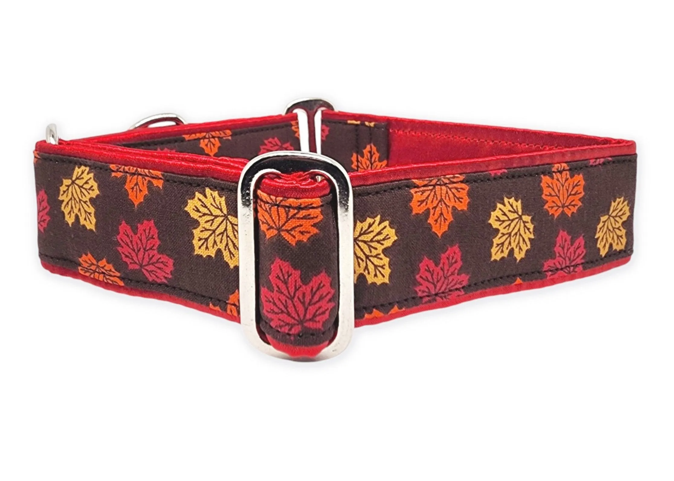 Autumn Leaves - Martingale or Buckle Dog Collar - 1.5" Width