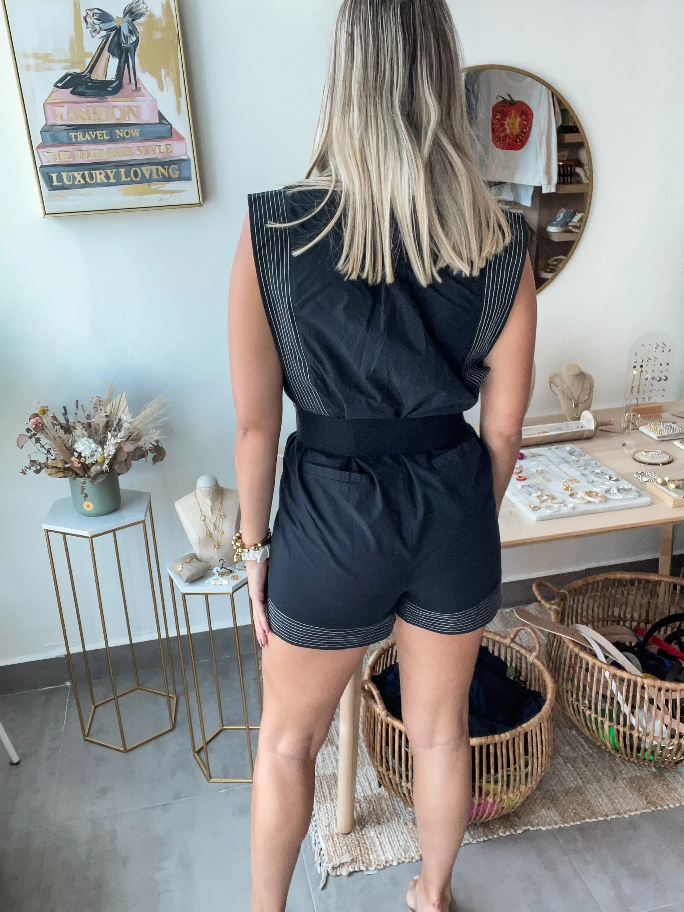 BLACK ELEGANT ROMPER