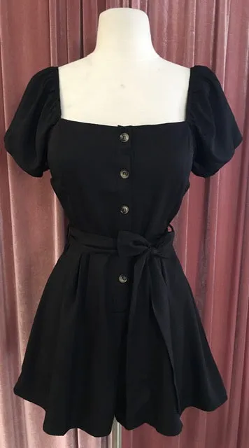 Black Miss Vintage Romper