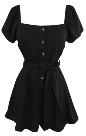 Black Miss Vintage Romper