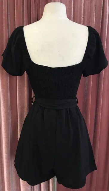 Black Miss Vintage Romper