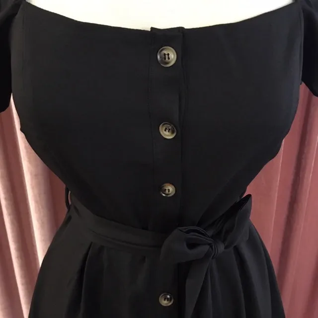 Black Miss Vintage Romper