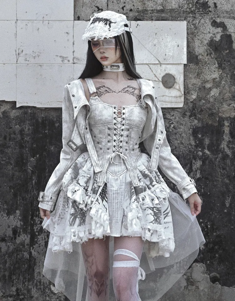[Blood Supply] Madhouse Distressed Dress Set
