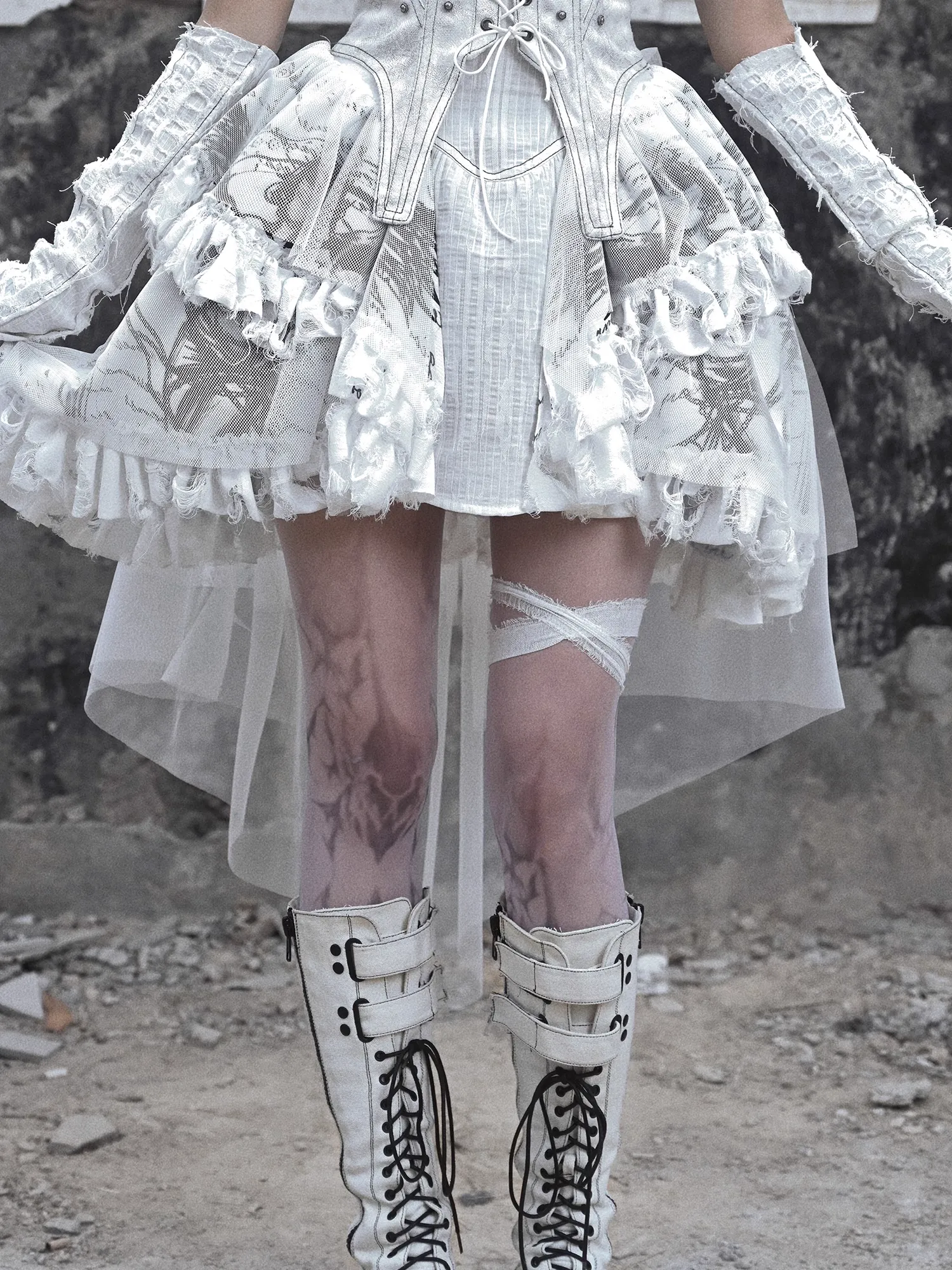 [Blood Supply] Madhouse Distressed Dress Set