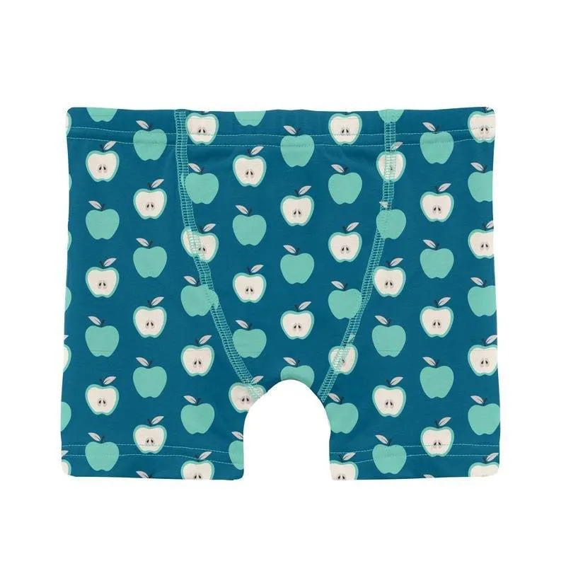 Boy's Print Bamboo Boxer Briefs (Set of 3) - Seaport Johnny Appleseed, Seaport & Latte Scales
