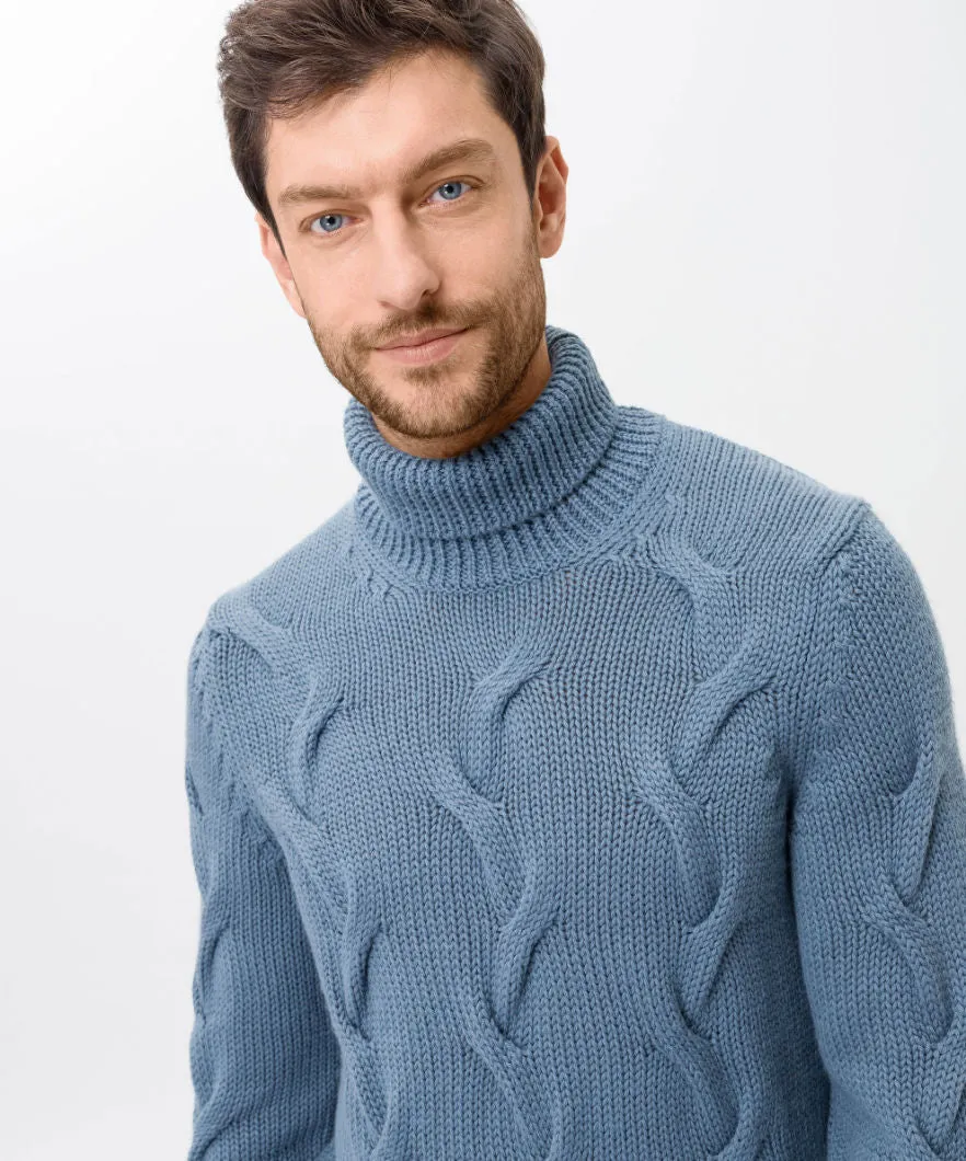 Brax Brian Turtleneck Pullover - Storm Blue