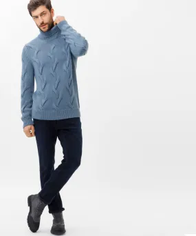 Brax Brian Turtleneck Pullover - Storm Blue