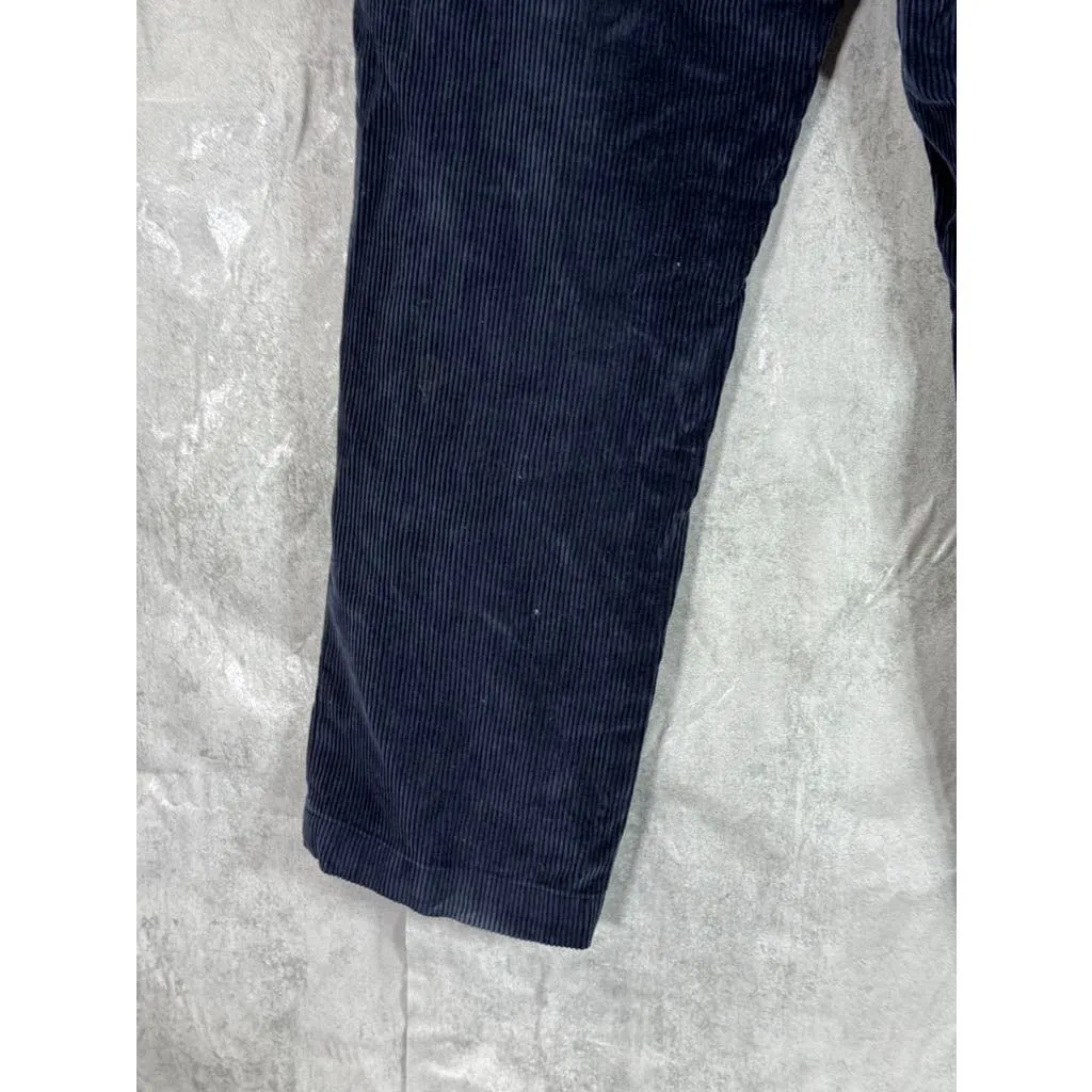 BROOKS BROTHERS Men's Navy Milano Regular-Fit Corduroy Pants SZ 36X30