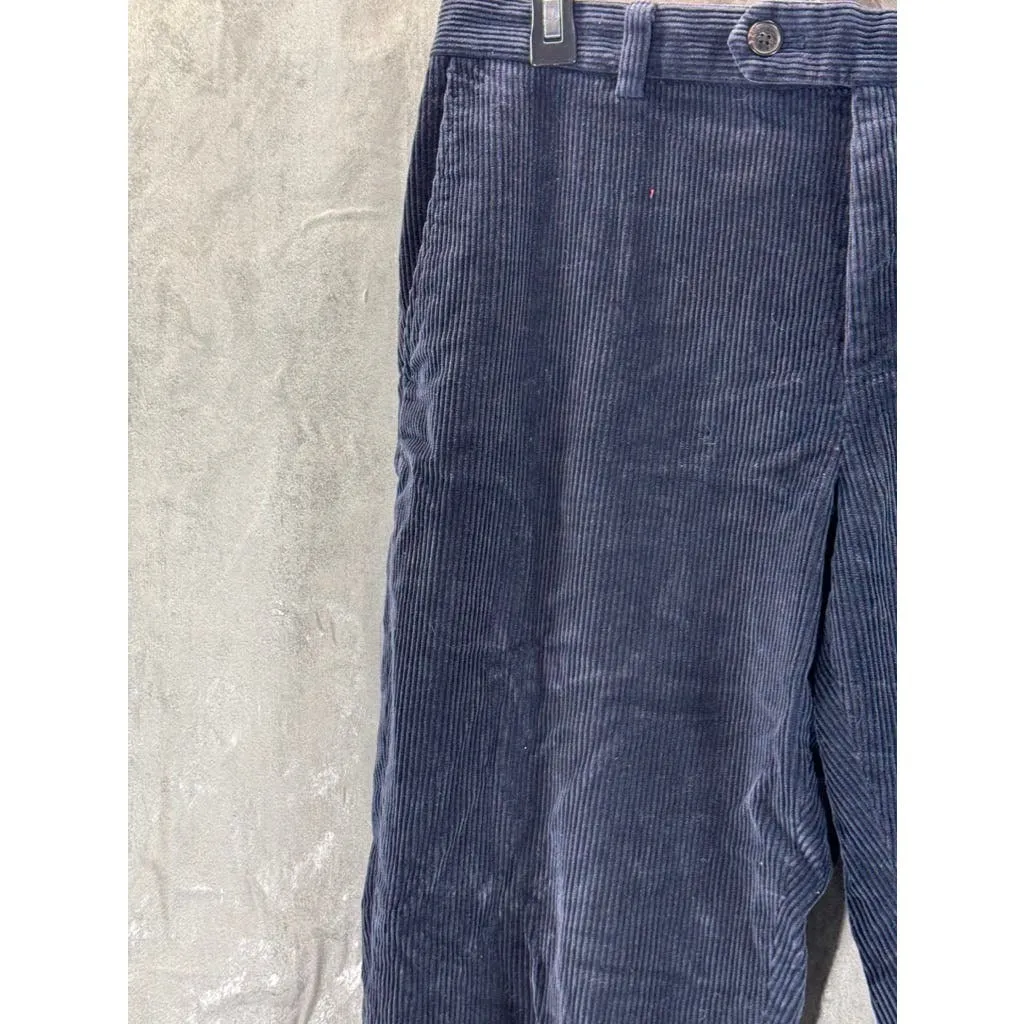 BROOKS BROTHERS Men's Navy Milano Regular-Fit Corduroy Pants SZ 36X30