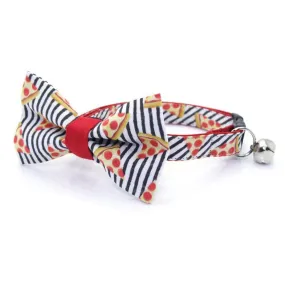 Cat Collar and Bow Tie Set - Pizza Party