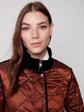 Charlie B Fall 2023-C6253-135B- Quilted Jacket-Cinnamon