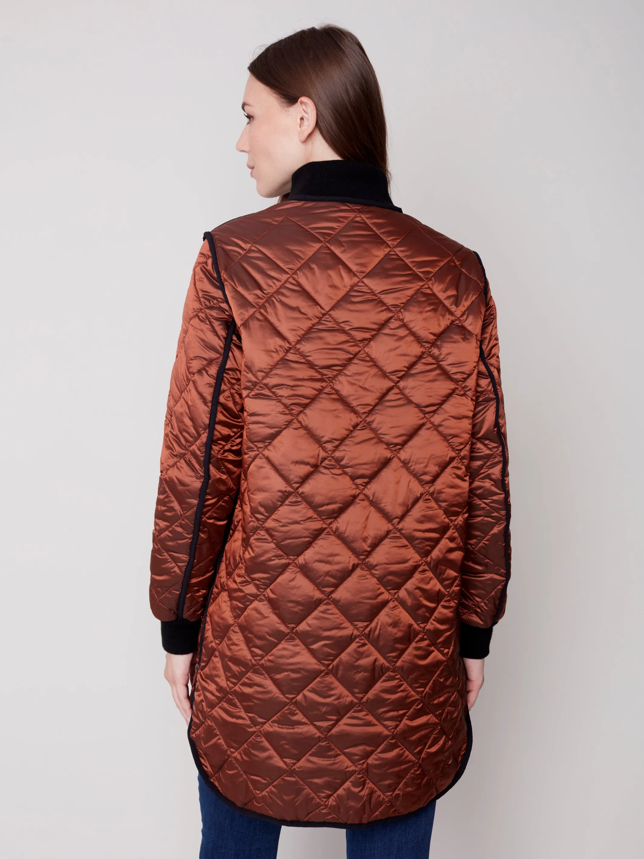 Charlie B Fall 2023-C6253-135B- Quilted Jacket-Cinnamon