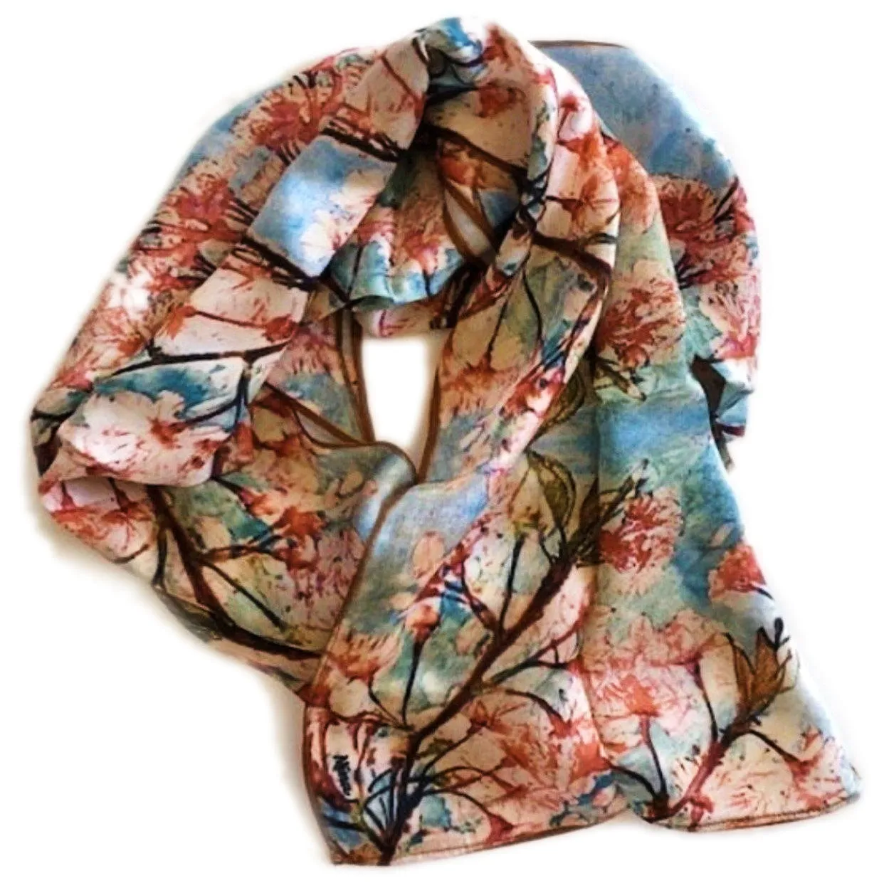 Cherry Blossom Silk Scarf