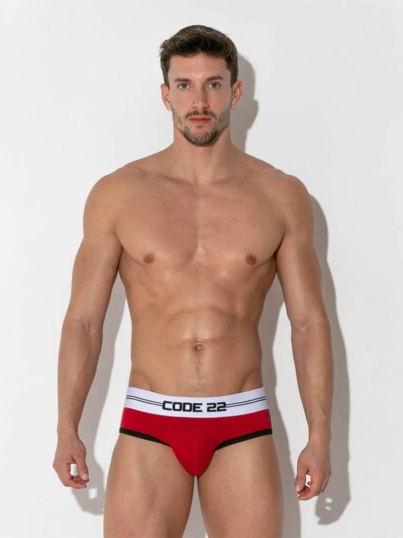 CODE22 Men's Padded Brief with Power Shape Enhancement Padding