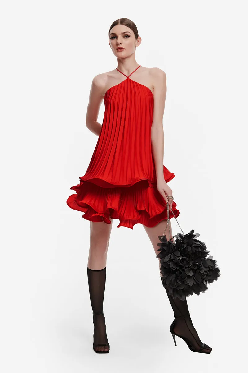 COLLETTE MINI SKIRT IN RED