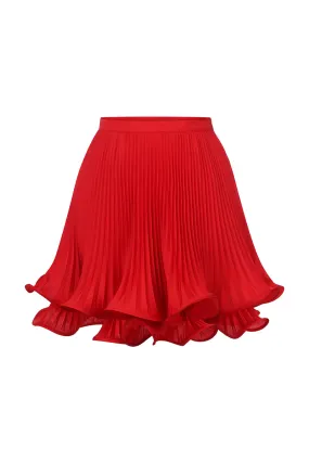 COLLETTE MINI SKIRT IN RED