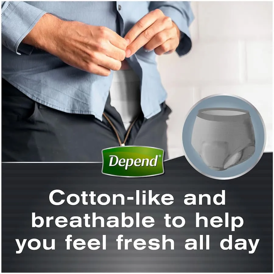 Depend Real Fit Underwear Mens Continence Pants Medium