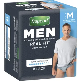Depend Real Fit Underwear Mens Continence Pants Medium