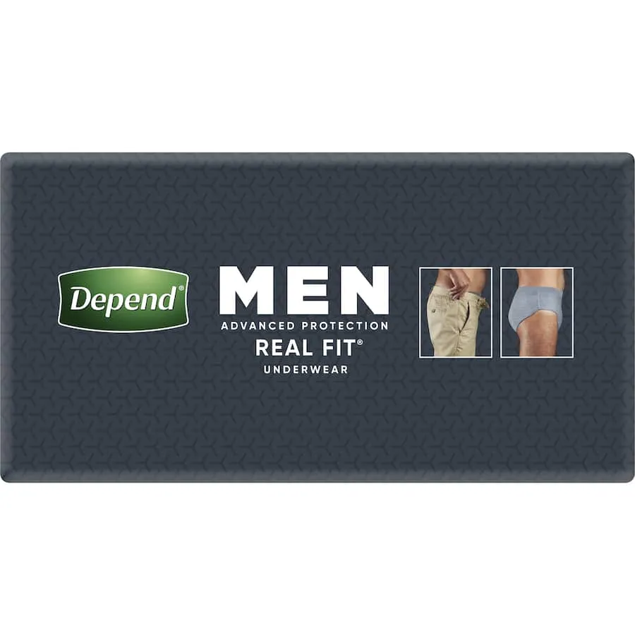 Depend Real Fit Underwear Mens Continence Pants Medium