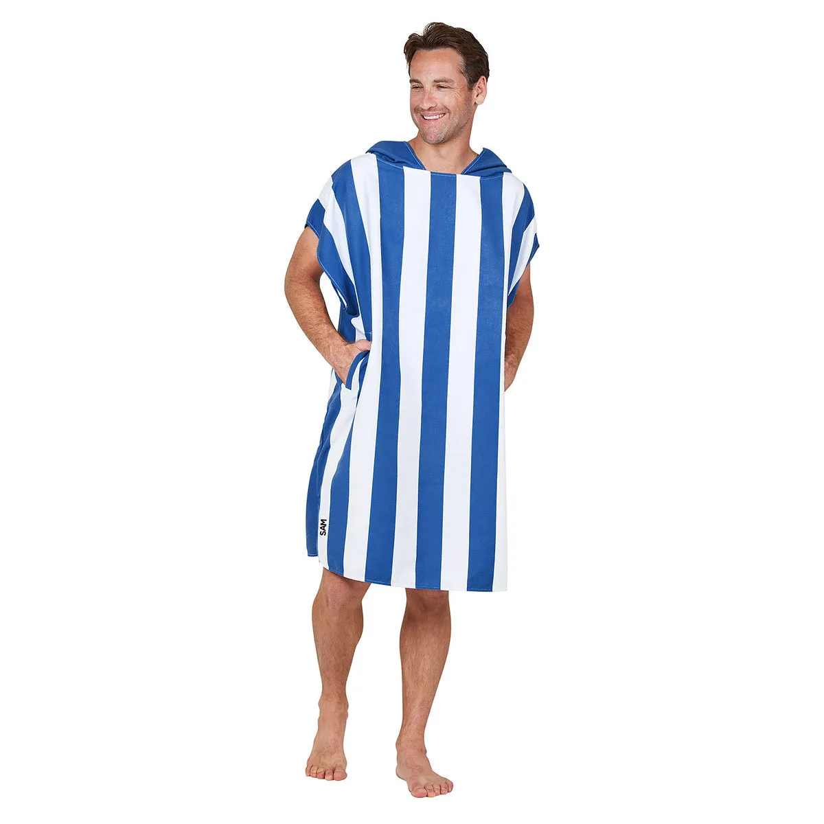 Dock & Bay Poncho Adults - Whitsunday Blue - Customised Embroidery Personalised for You