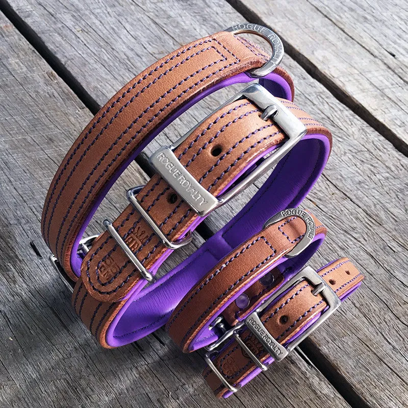 Dog Collar - Tuscan Rogue Tan|Purple NIET RUILEN ARTIKEL