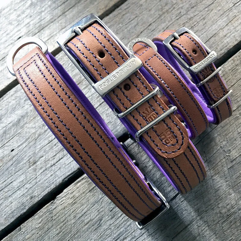 Dog Collar - Tuscan Rogue Tan|Purple NIET RUILEN ARTIKEL