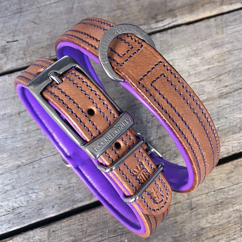 Dog Collar - Tuscan Rogue Tan|Purple NIET RUILEN ARTIKEL