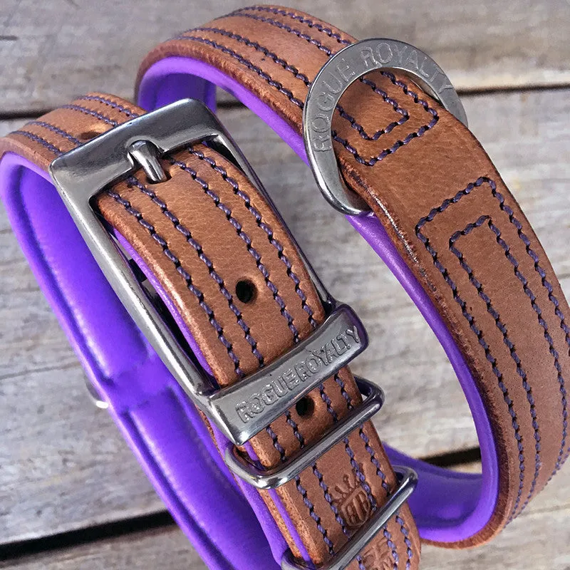 Dog Collar - Tuscan Rogue Tan|Purple NIET RUILEN ARTIKEL