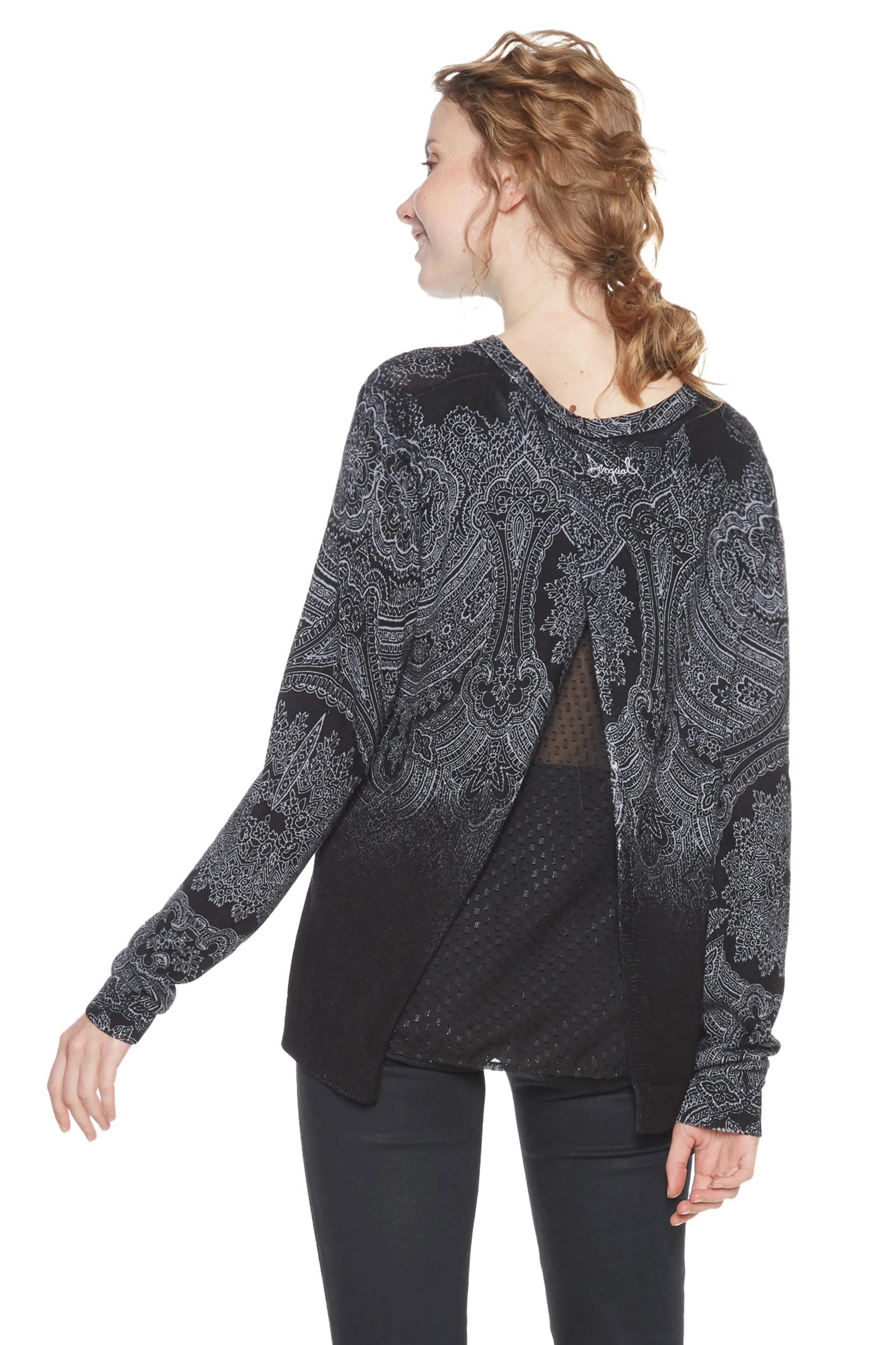 Edimburgo Indian Design Jumper Sweater Desigual Style 18WWJFAU