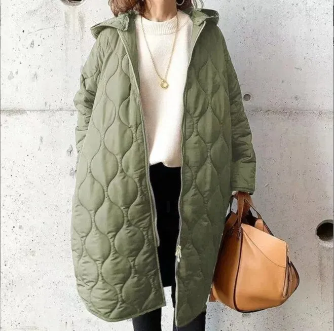 Elfrea - Nieuwe Casual parka jas met capuchon in argyle