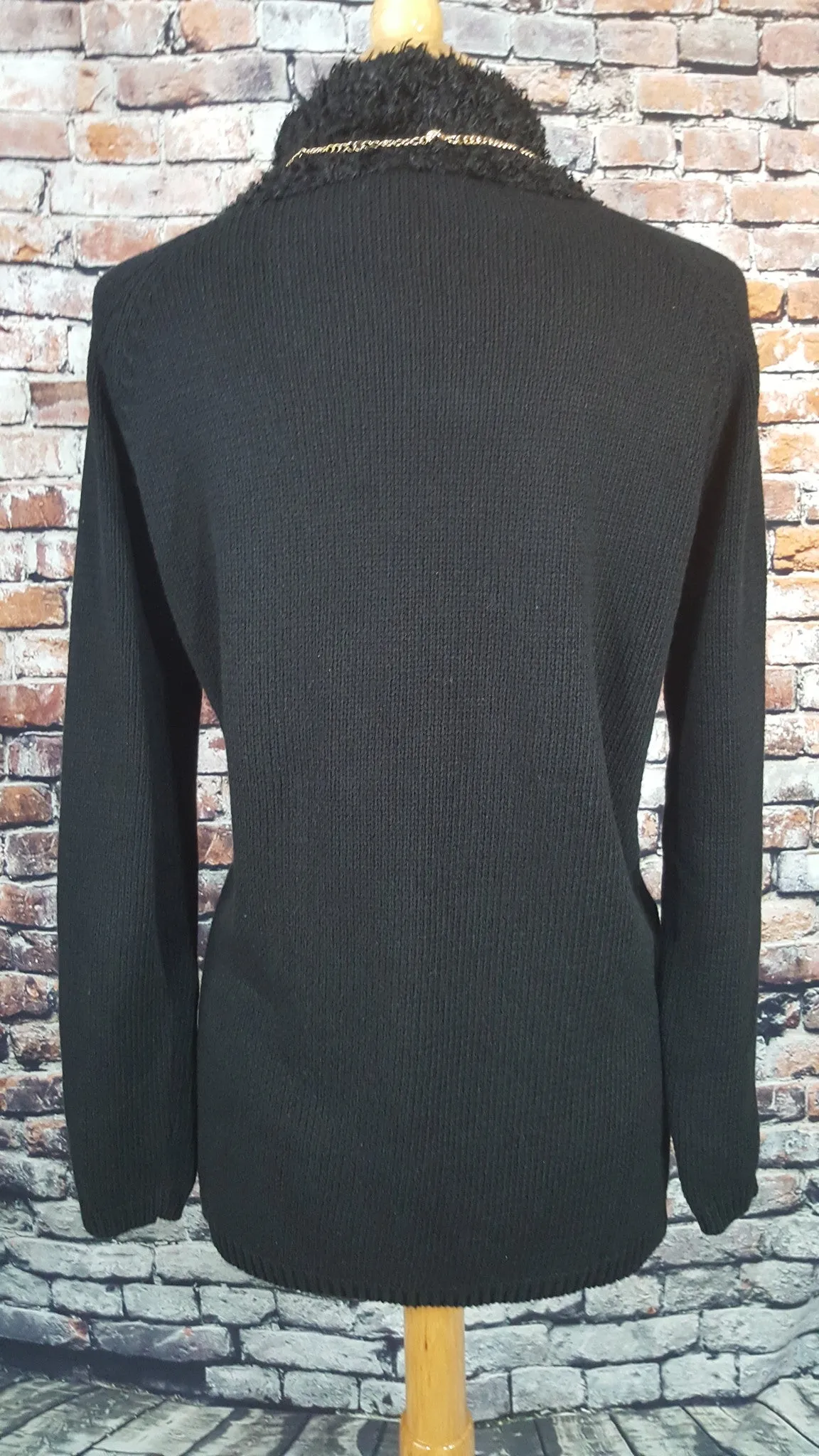 Faux Fur Collar Sweater