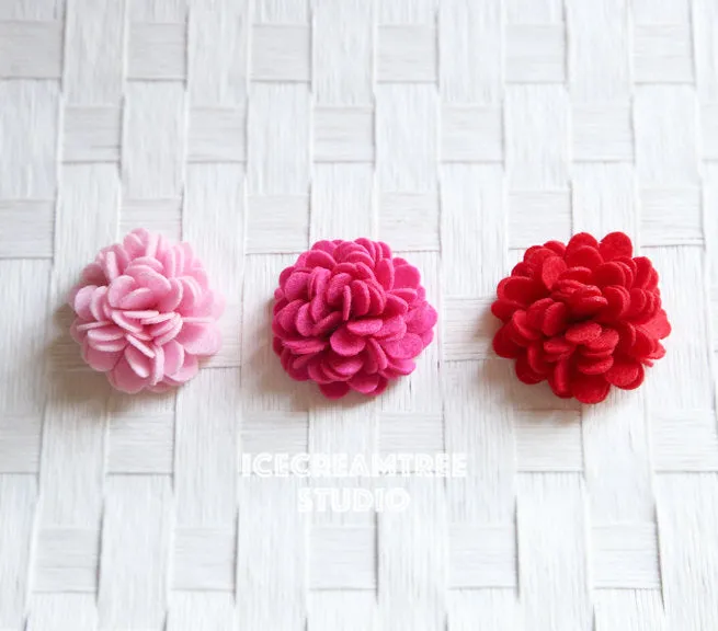 Felt Light Pink Flower Collar Slide On - Small Flower Collar Accessory