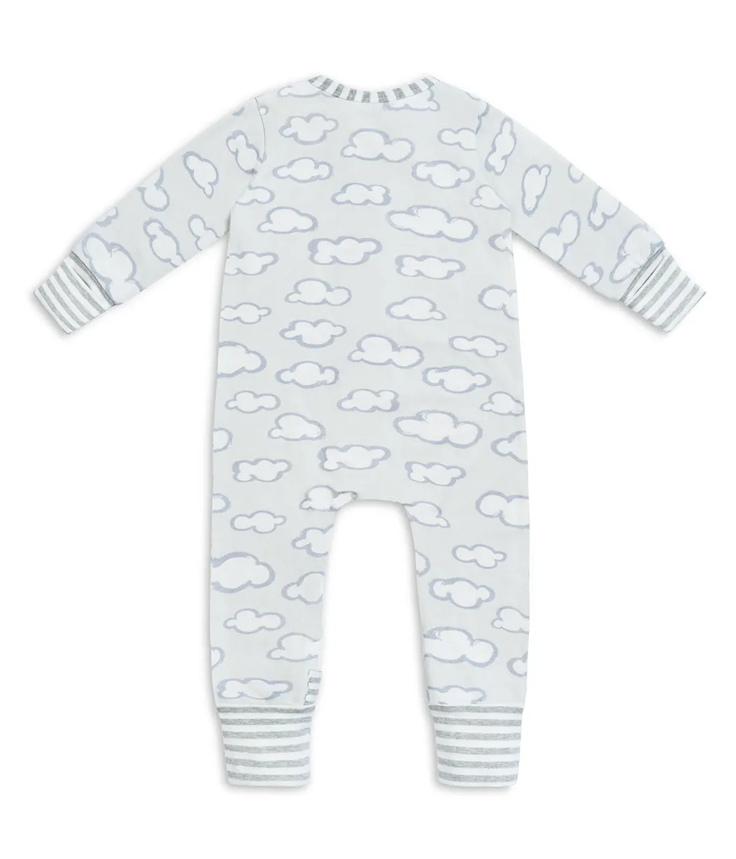 Footless Romper Cotton Grey Daydream