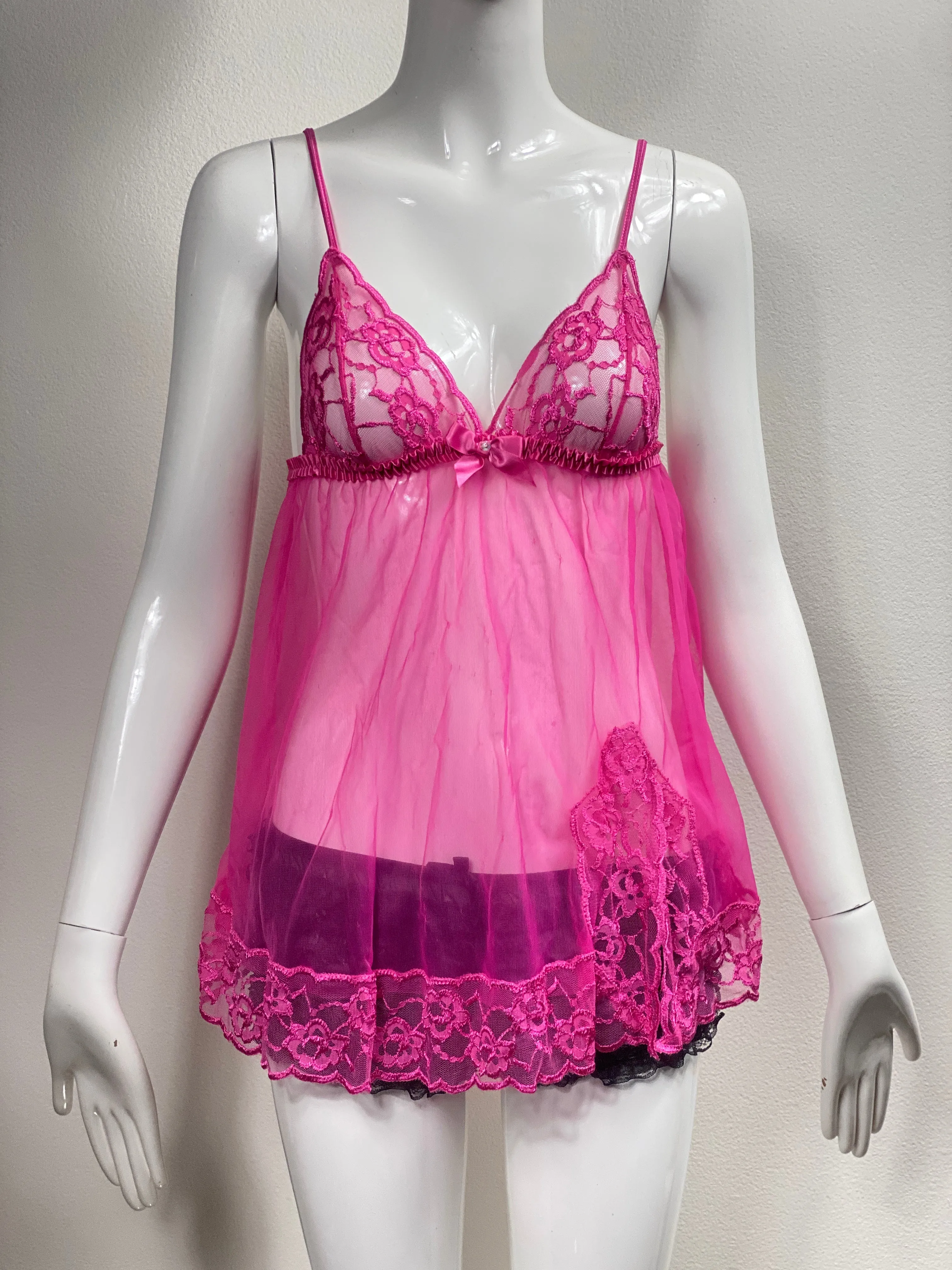 Frederick's Of Hollywood Pink Babydoll