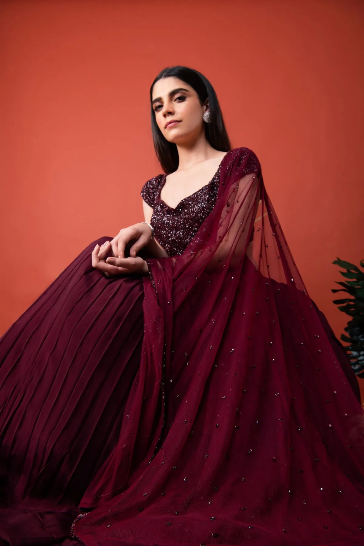 Full Pleated Skirt Set