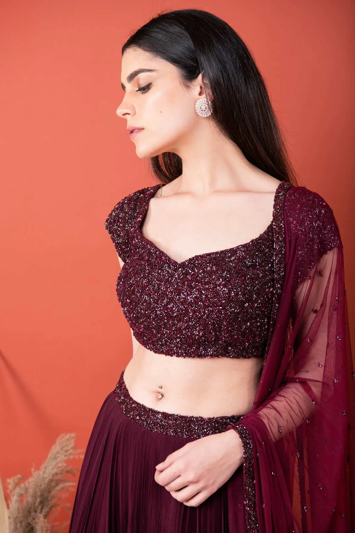 Full Pleated Skirt Set