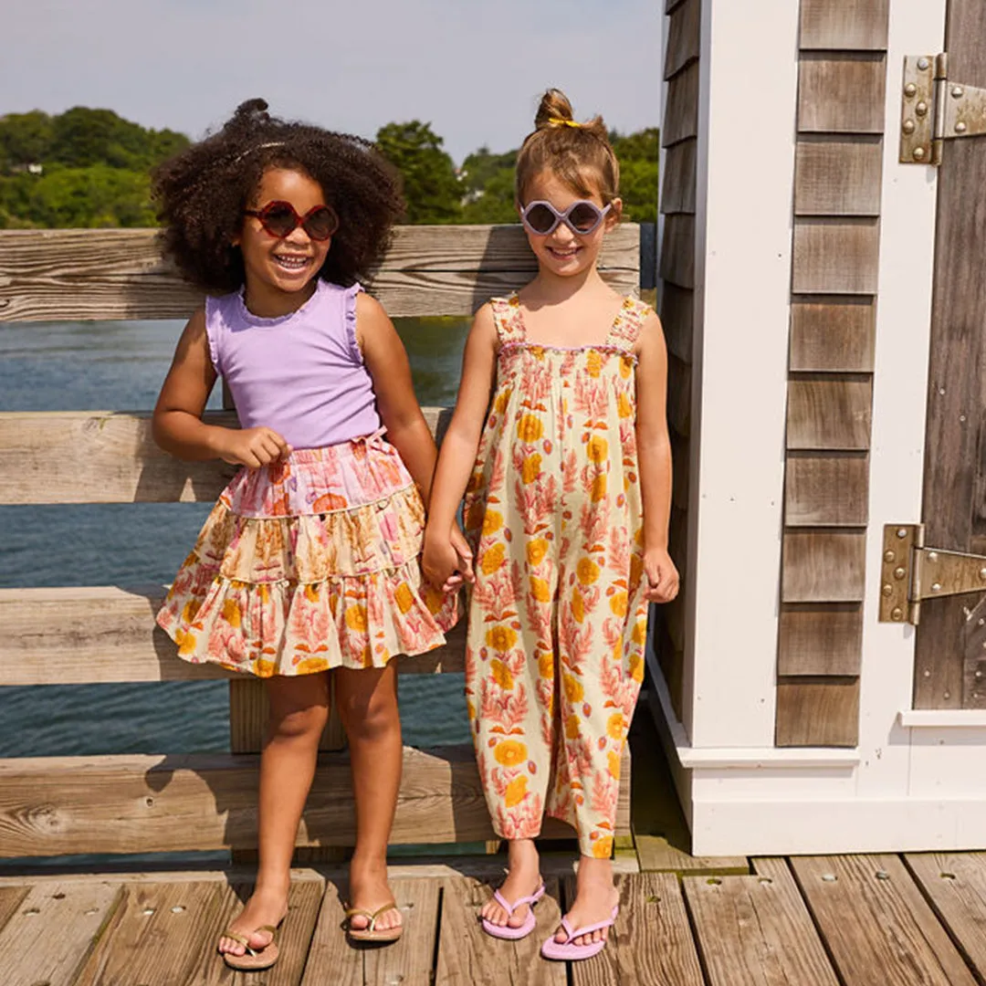 Girls Eleven Jumper - Green Gilded Floral