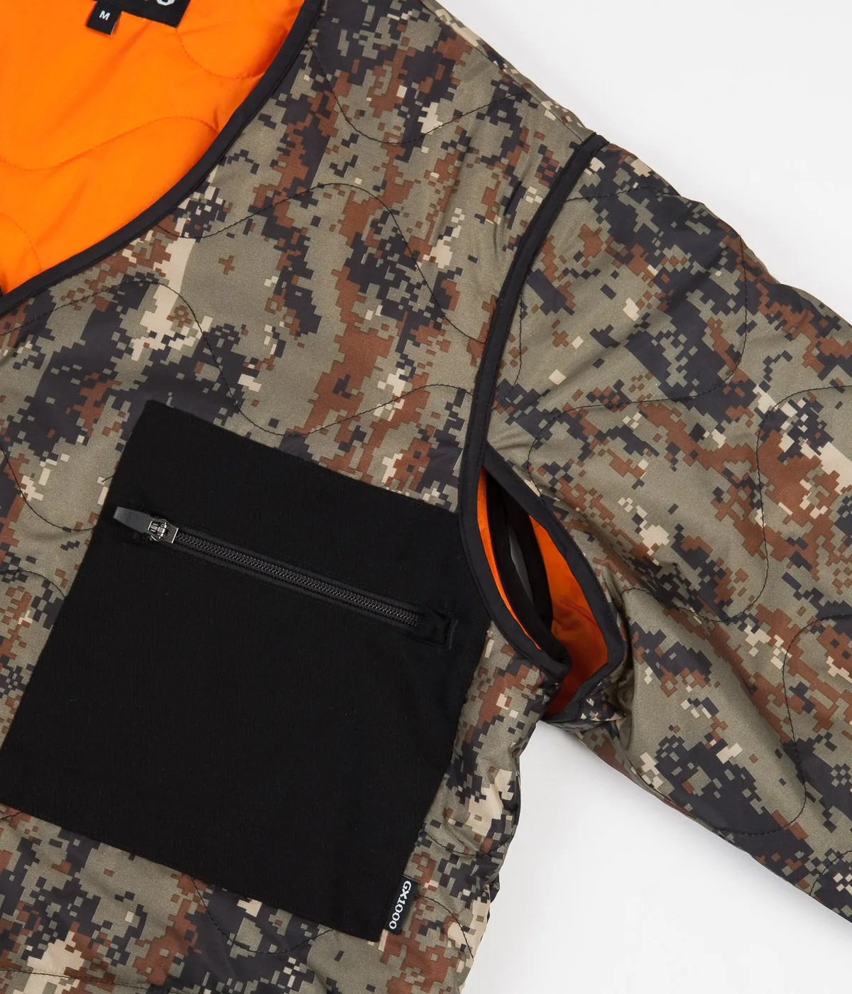 GX1000 Reversible Quilted Liner Jacket - Camo / Orange
