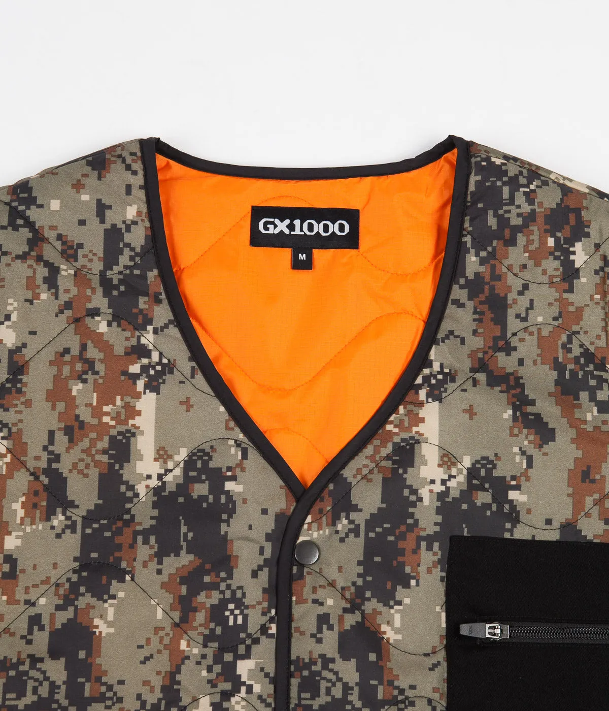 GX1000 Reversible Quilted Liner Jacket - Camo / Orange