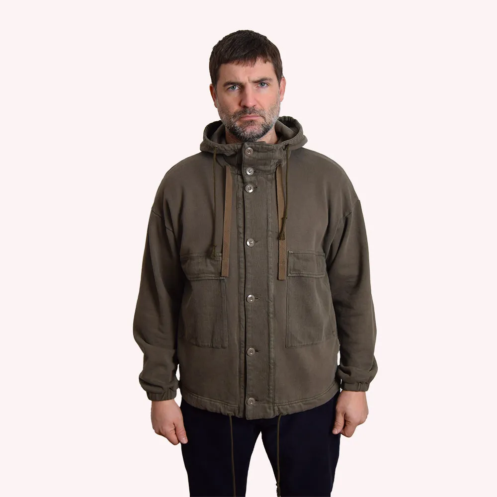 Gypsy & Sons Khaki Himalaya Sweatshirt Jacket
