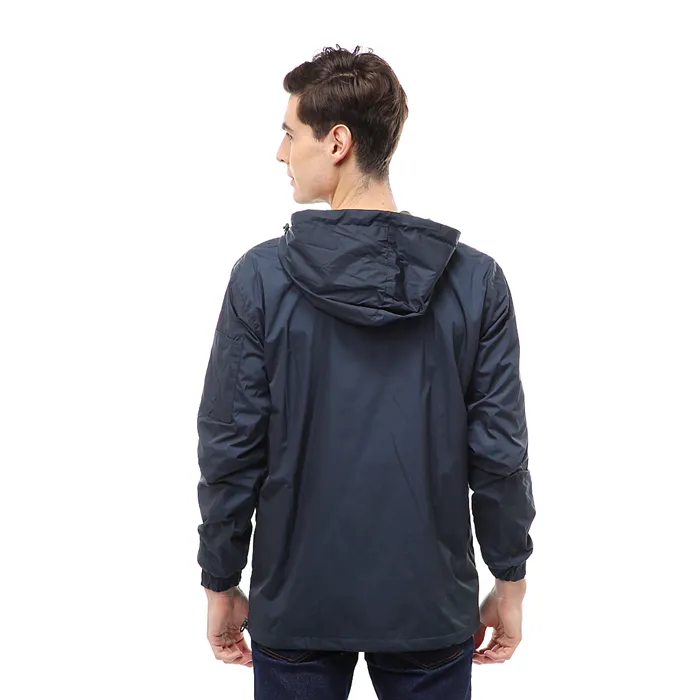 Hamlin Clover Outerwear Jacket Hoodie Pria Waterproof Anti Air Material Taslan ORIGINAL - Navy