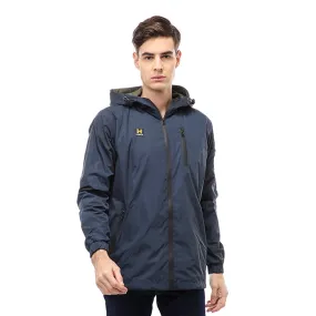 Hamlin Clover Outerwear Jacket Hoodie Pria Waterproof Anti Air Material Taslan ORIGINAL - Navy