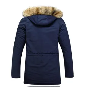 Heren Winter Parka met Bontgevoerde Capuchon