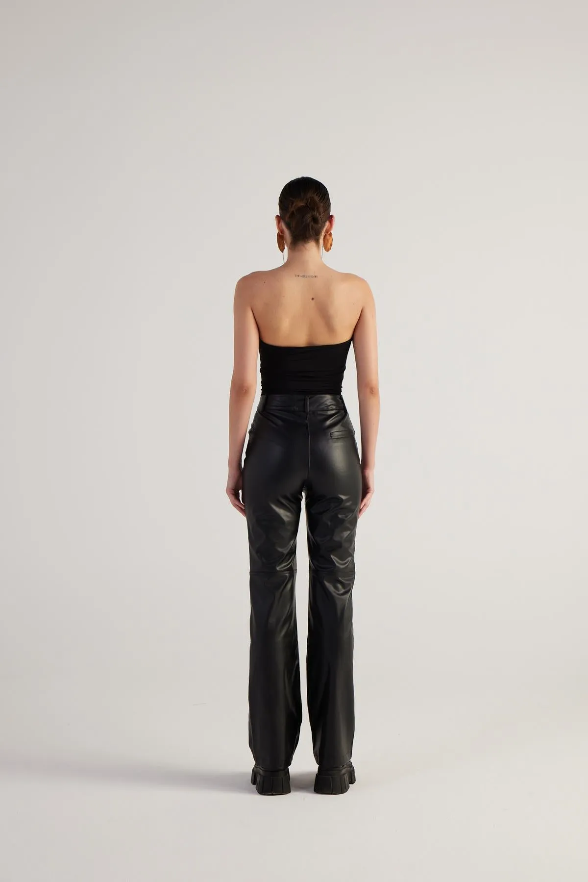 HLLY Women Dolores Leather Pants Black - Moers