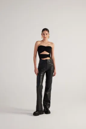 HLLY Women Dolores Leather Pants Black - Moers
