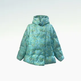 HOODED CLOVER QUILTED PUFFER JACKET